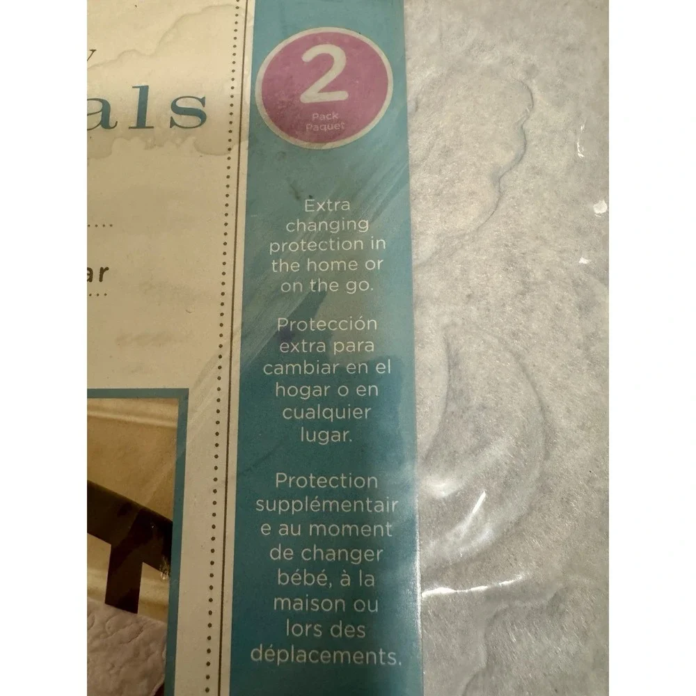 Koala Baby Essentials 2 Pack Changing Pads, New In Package, Waterproof, Blue Wht